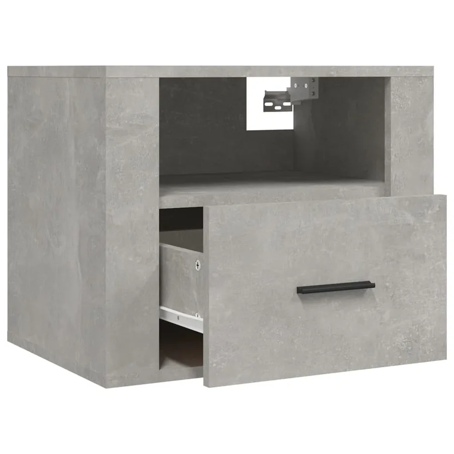 Tables de chevet murales 2 pcs Gris béton 50x36x40 cm - 7