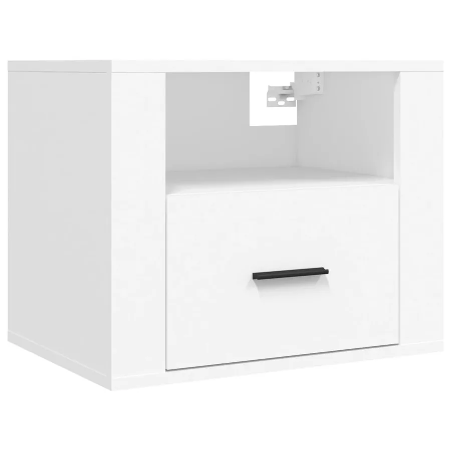 Table de chevet murale Blanc 50x36x40 cm - 2