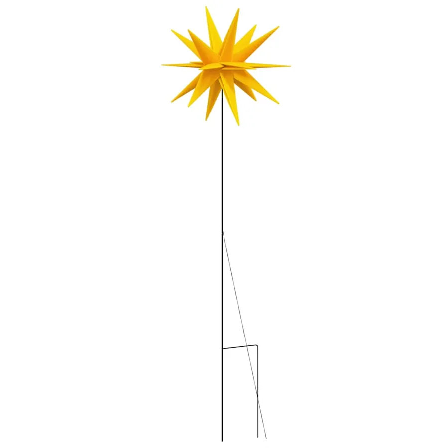 Lumières de Noël avec piquets 3 pcs LED pliable jaune 57 cm - 8