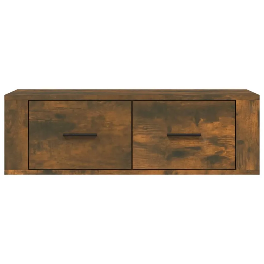 Armoire TV suspendue Chêne fumé 80x36x25 cm Bois d'ingénierie - 6