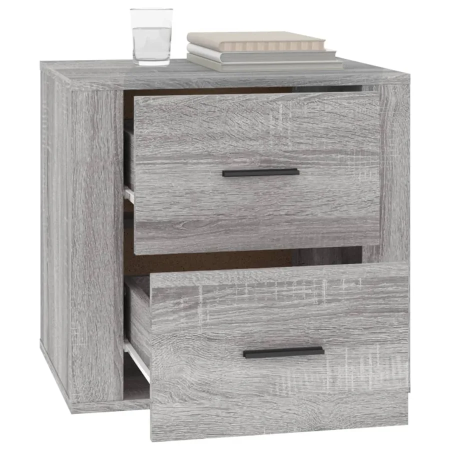 Table de chevet Sonoma gris 50x39x47 cm - 5