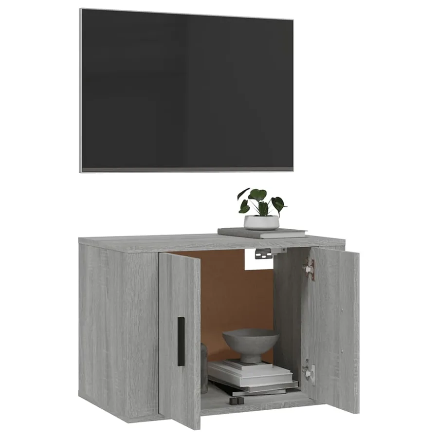 Meuble TV mural Sonoma gris 57x34,5x40 cm - 9