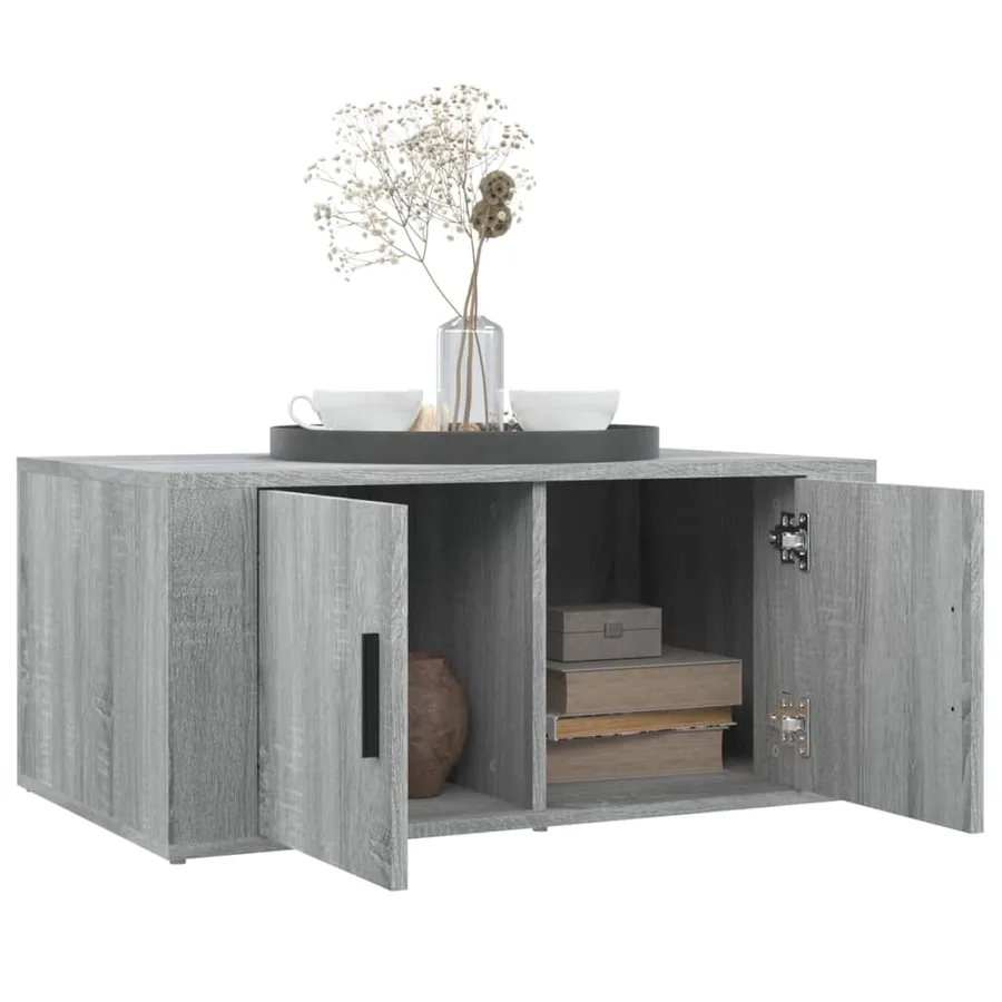 Table basse Sonoma gris 80x50x36 cm Bois d'ingénierie - 4