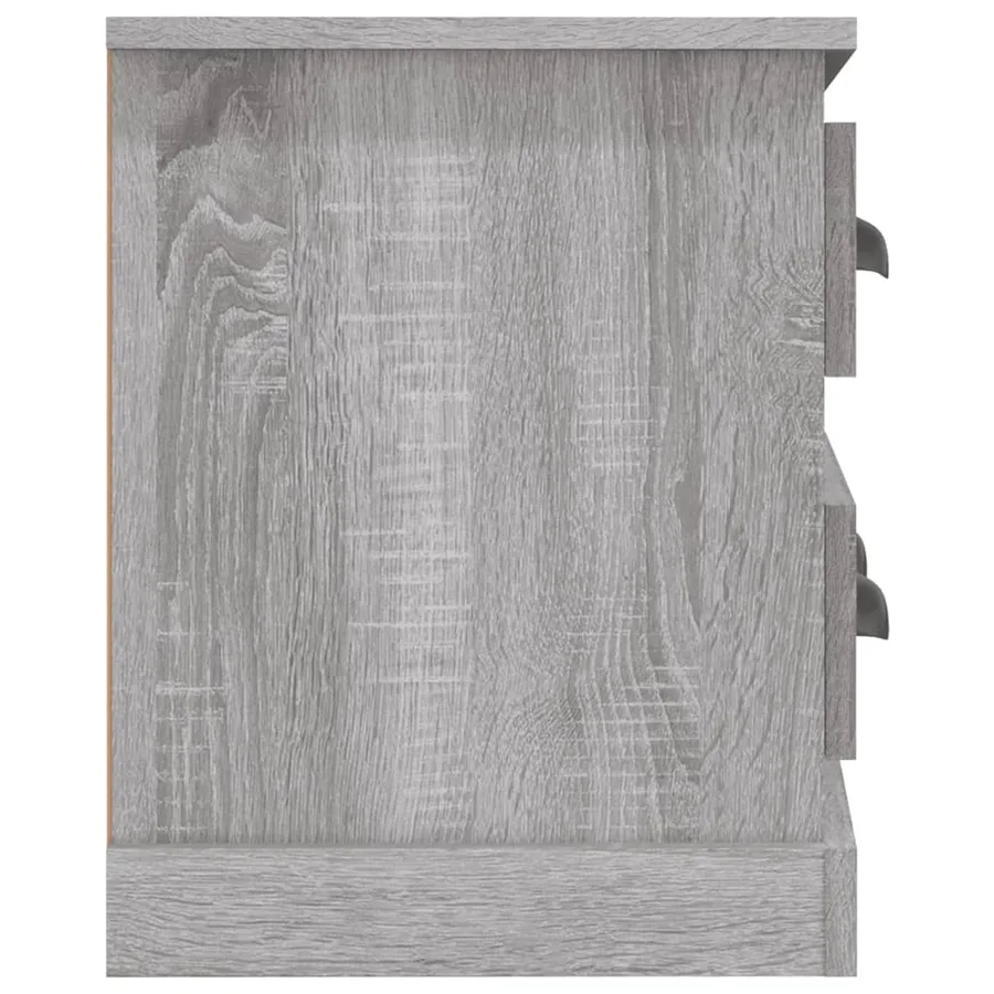 Meuble TV sonoma gris 100x35,5x45 cm bois d'ingénierie - 7