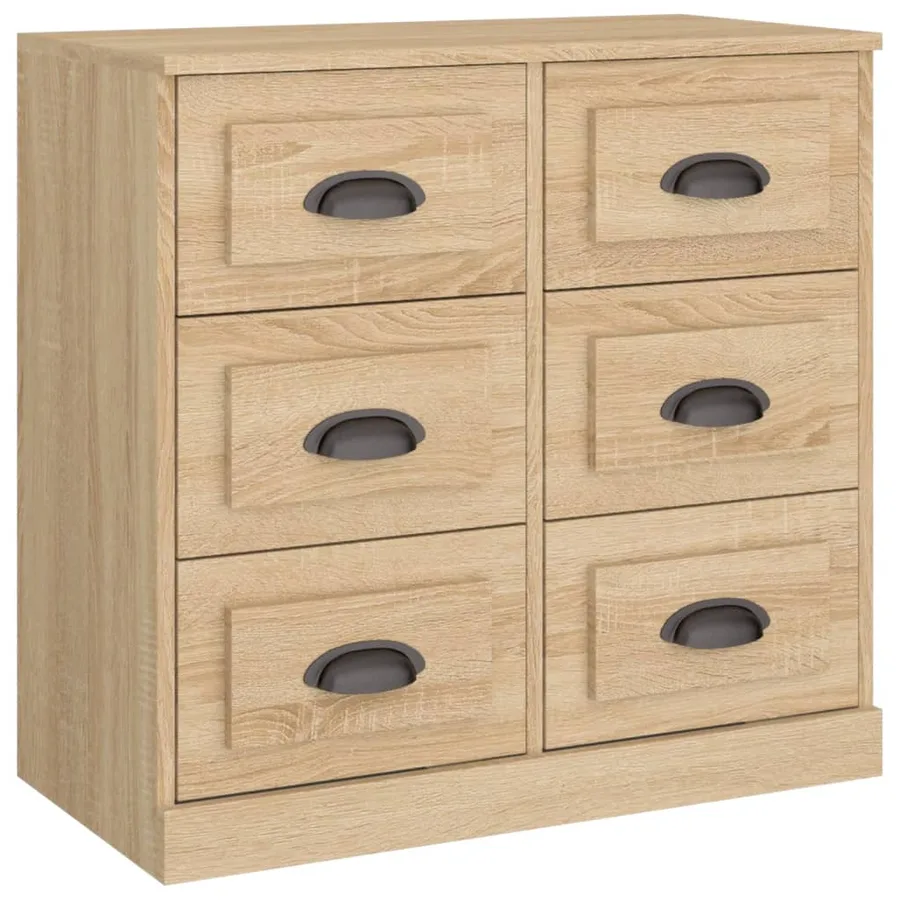 Buffet chêne sonoma 70x35,5x67,5 cm bois d'ingénierie - 2