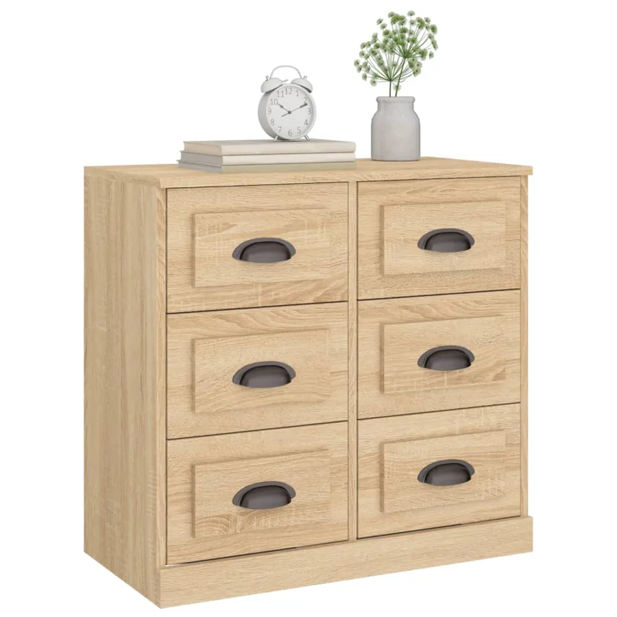 Buffet chêne sonoma 70x35,5x67,5 cm bois d'ingénierie - 4