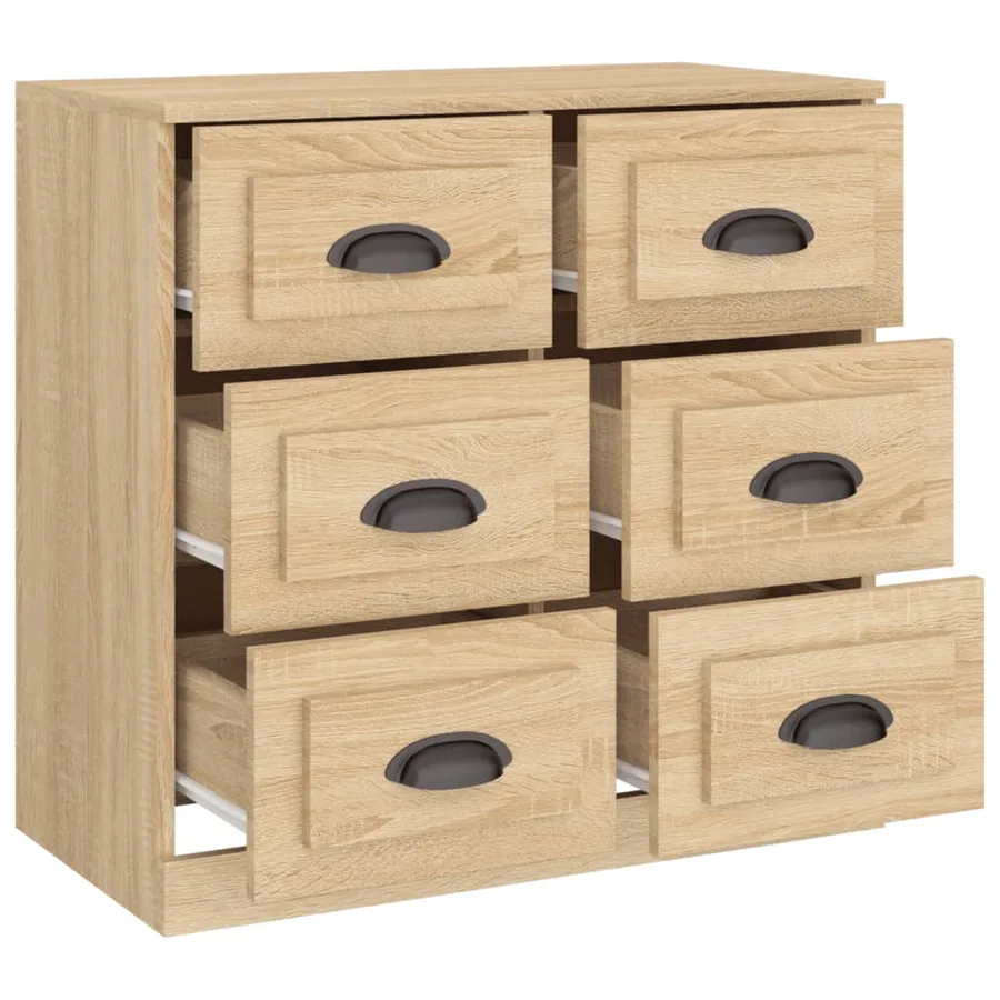 Buffet chêne sonoma 70x35,5x67,5 cm bois d'ingénierie - 8