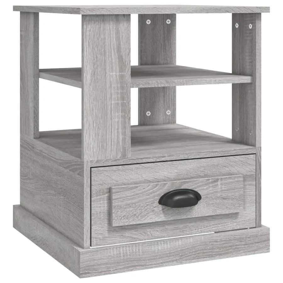Table d'appoint sonoma gris 50x50x60 cm bois d'ingénierie - 2