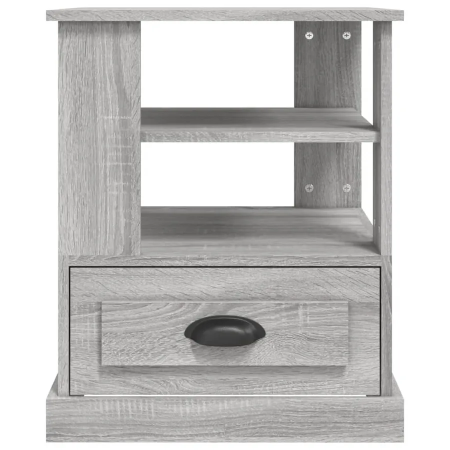 Table d'appoint sonoma gris 50x50x60 cm bois d'ingénierie - 6