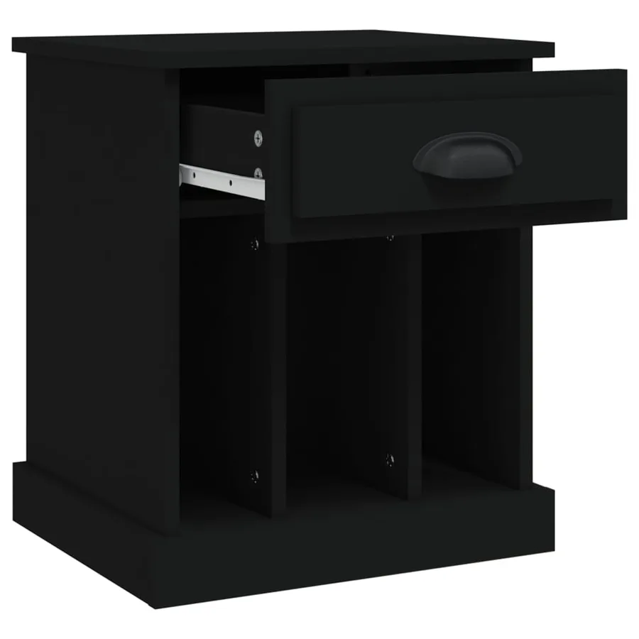 Table de chevet noir 43x36x50 cm - 6