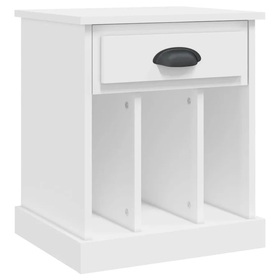 Table de chevet blanc 43x36x50 cm - 2