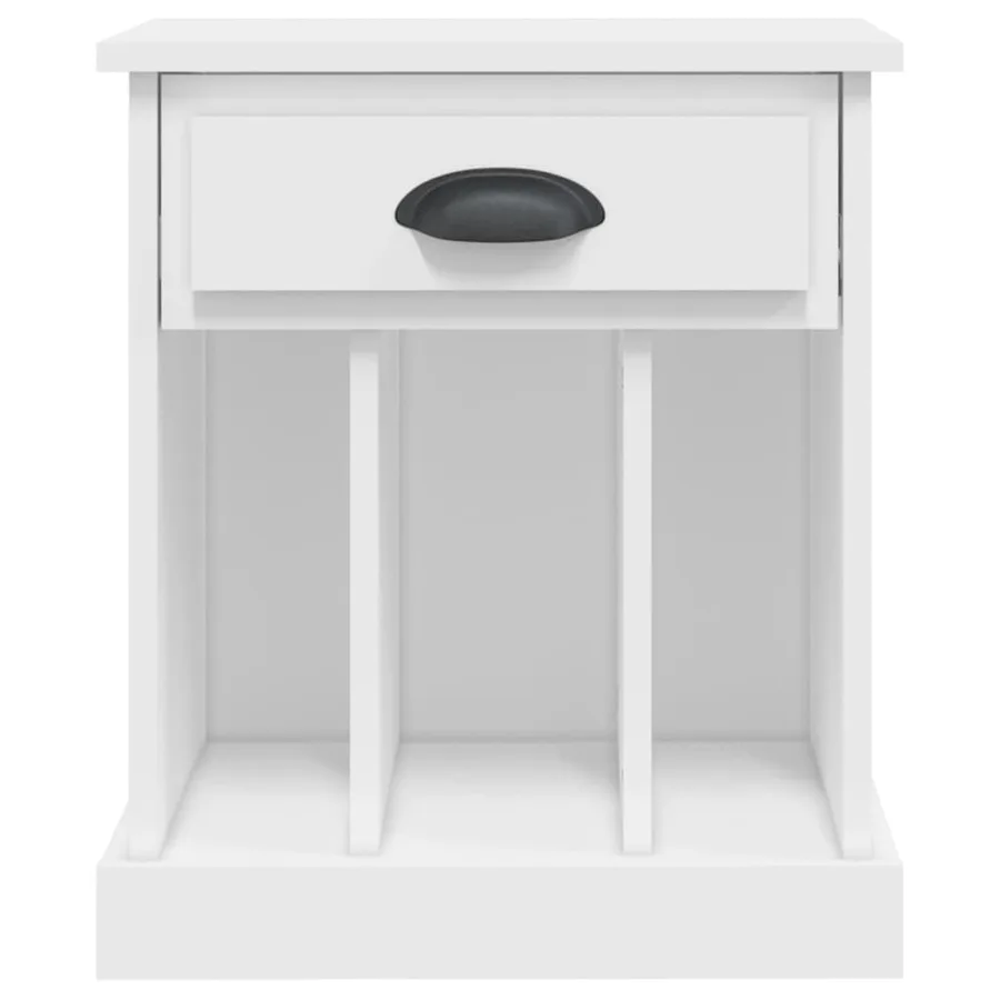 Table de chevet blanc 43x36x50 cm - 7