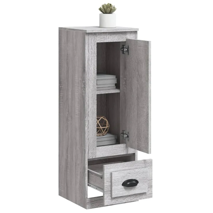 Buffet haut sonoma gris 36x35,5x103,5 cm bois d'ingénierie - 4