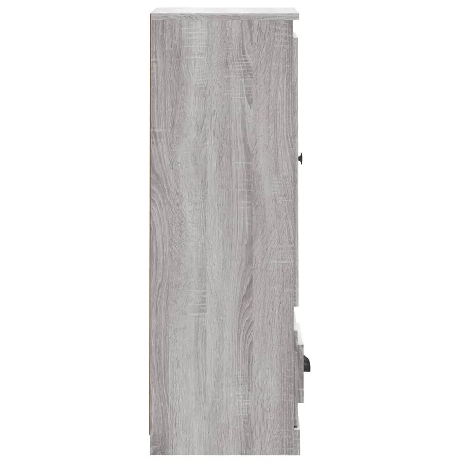 Buffet haut sonoma gris 36x35,5x103,5 cm bois d'ingénierie - 6