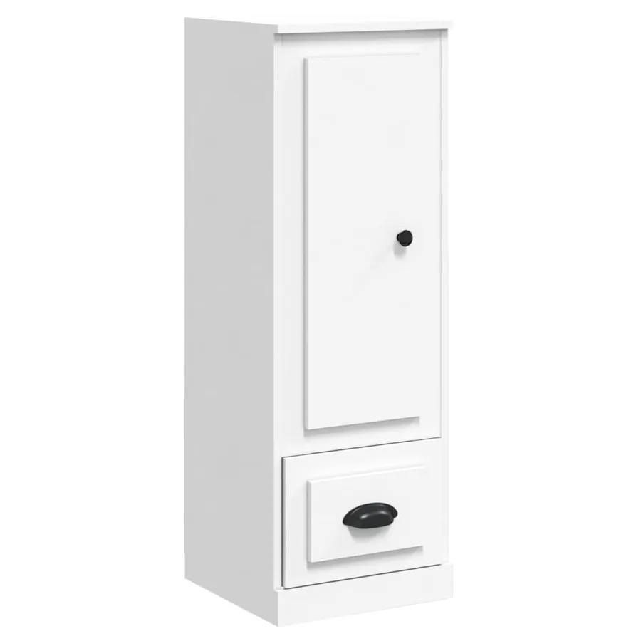 Buffet haut blanc 36x35,5x103,5 cm bois d'ingénierie - 2