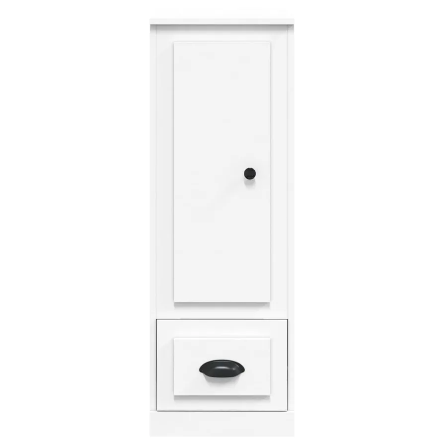 Buffet haut blanc 36x35,5x103,5 cm bois d'ingénierie - 5