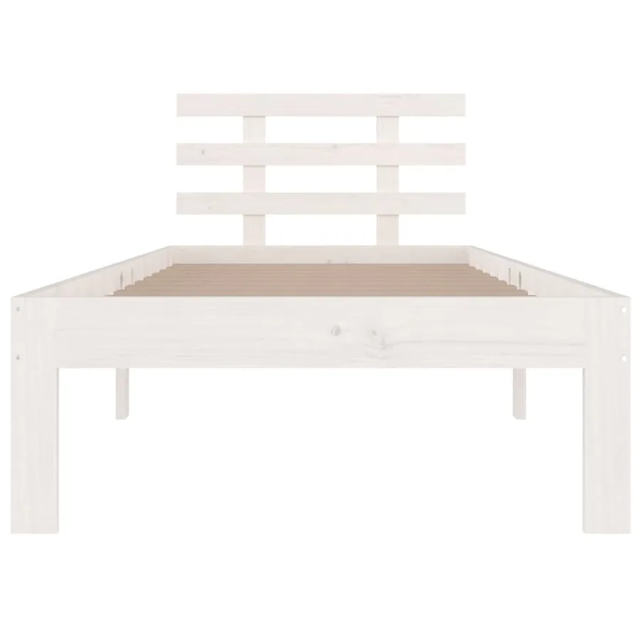 Cadre de lit sans matelas blanc 90x190 cm - 4