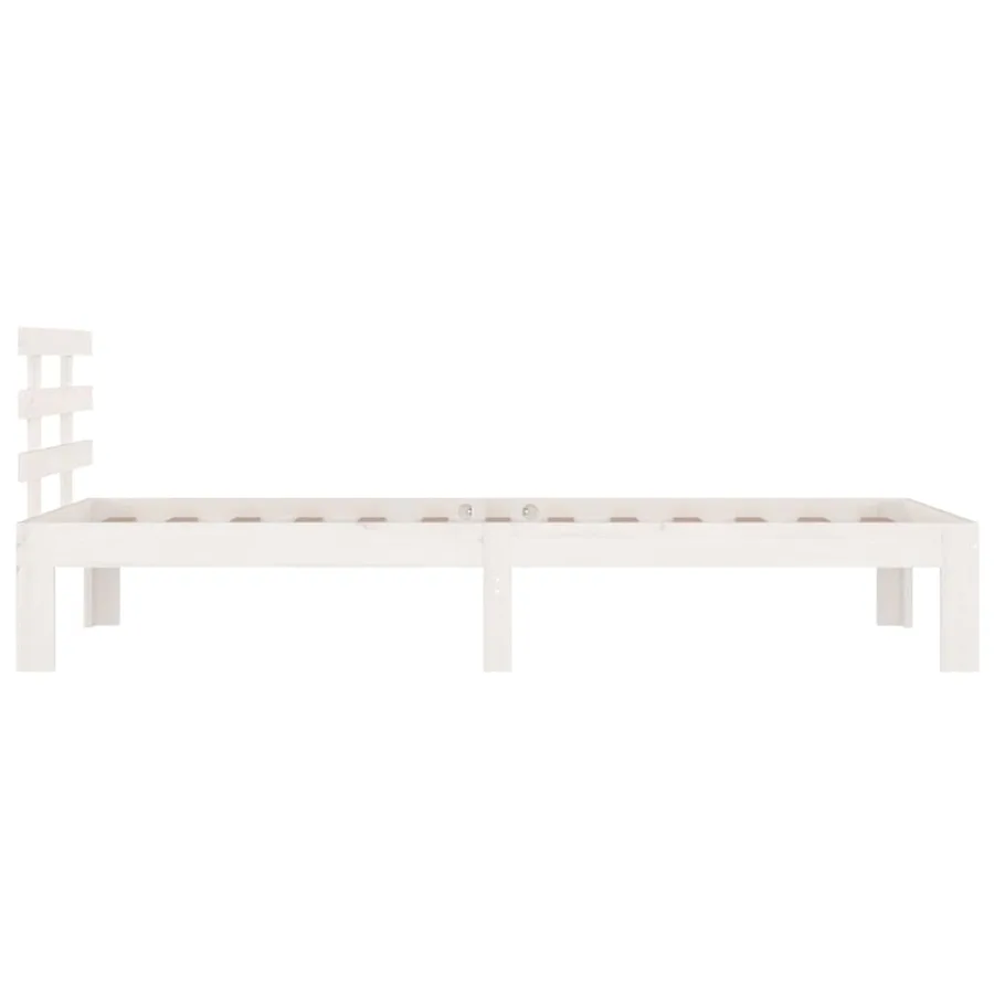 Cadre de lit sans matelas blanc 90x190 cm - 5
