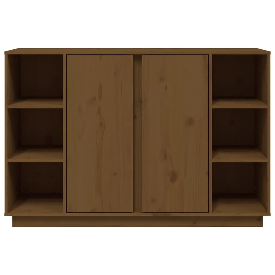 Buffet Marron miel 120x35x80 cm Bois massif de pin - 6