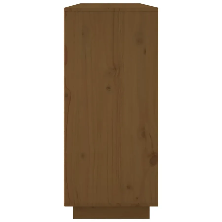 Buffet Marron miel 120x35x80 cm Bois massif de pin - 7