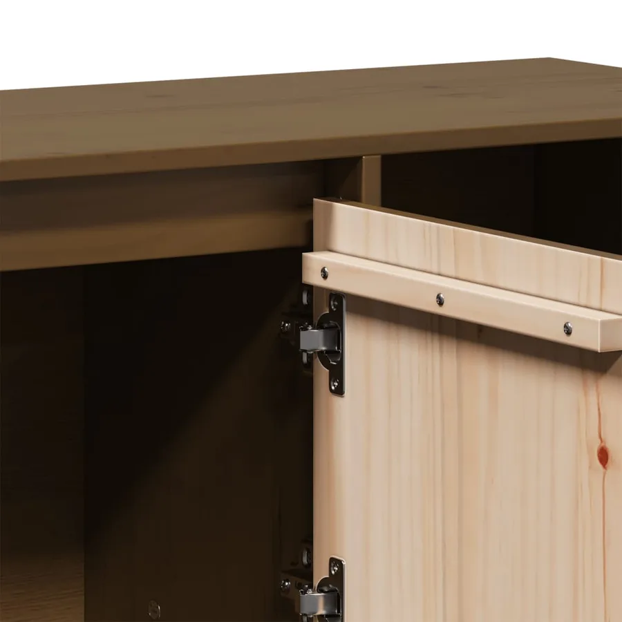 Buffet Marron miel 110,5x35x80 cm Bois massif de pin - 11