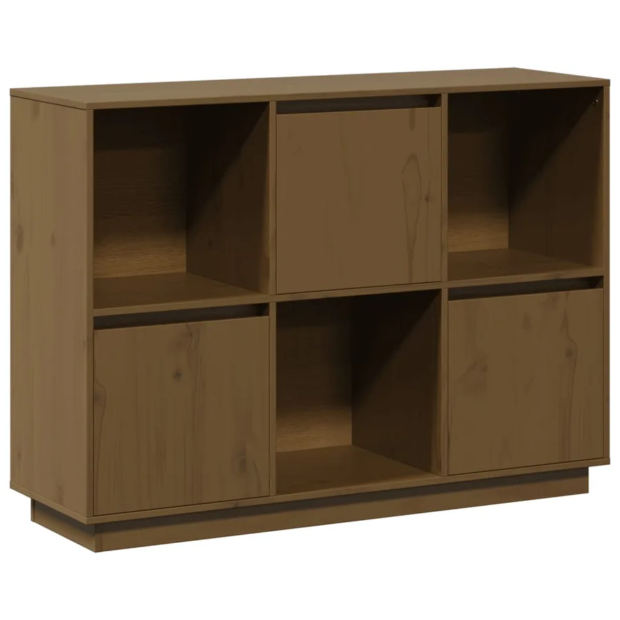 Buffet Marron miel 110,5x35x80 cm Bois massif de pin - 2