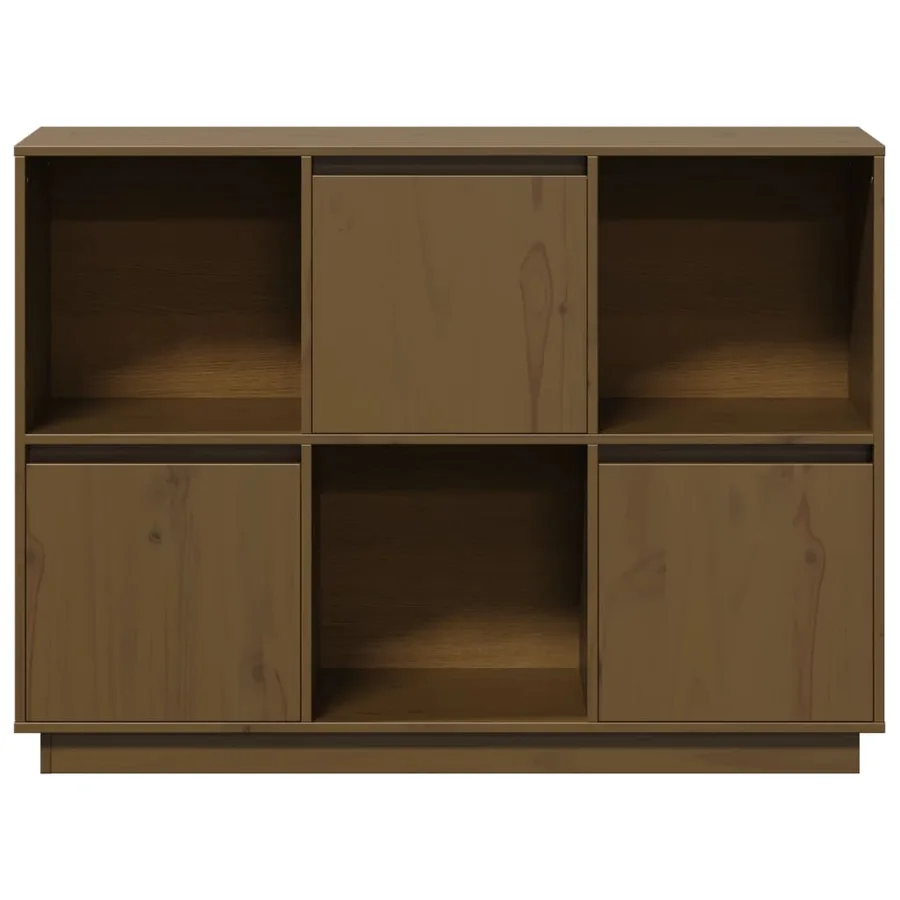 Buffet Marron miel 110,5x35x80 cm Bois massif de pin - 6