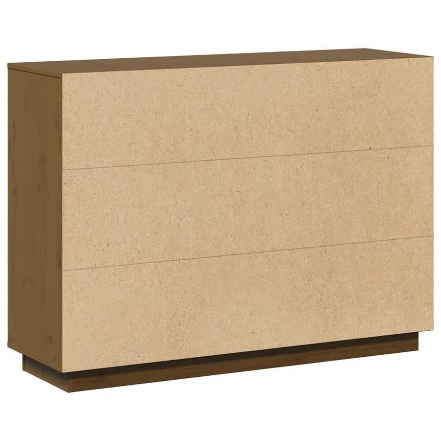 Buffet Marron miel 110,5x35x80 cm Bois massif de pin - 9