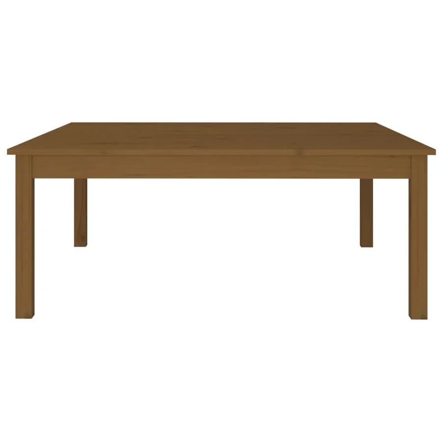 Table basse Marron miel 100x100x40 cm Bois massif de pin - 3
