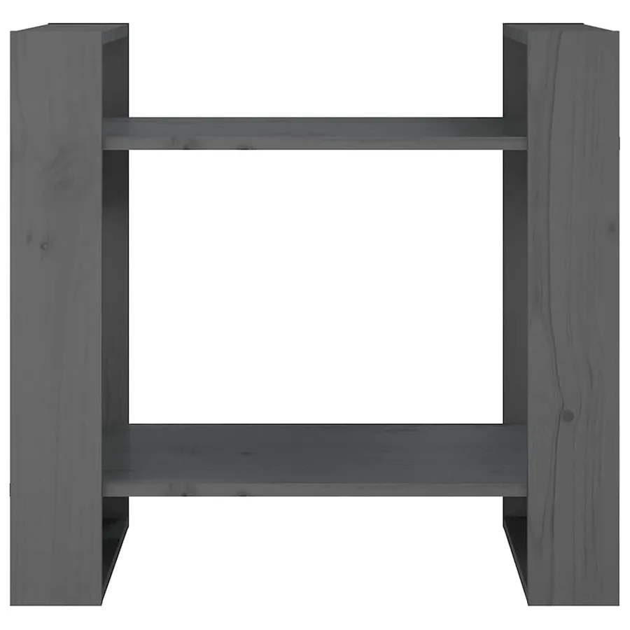 Bibliothèque/Séparateur de pièce Gris 60x35x57 cm Pin massif - 3
