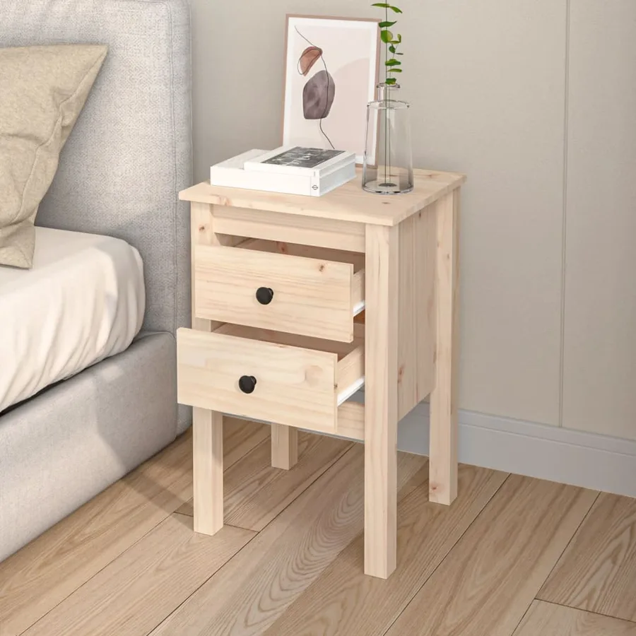 Table de chevet 40x35x61,5 cm Bois de pin massif - 3