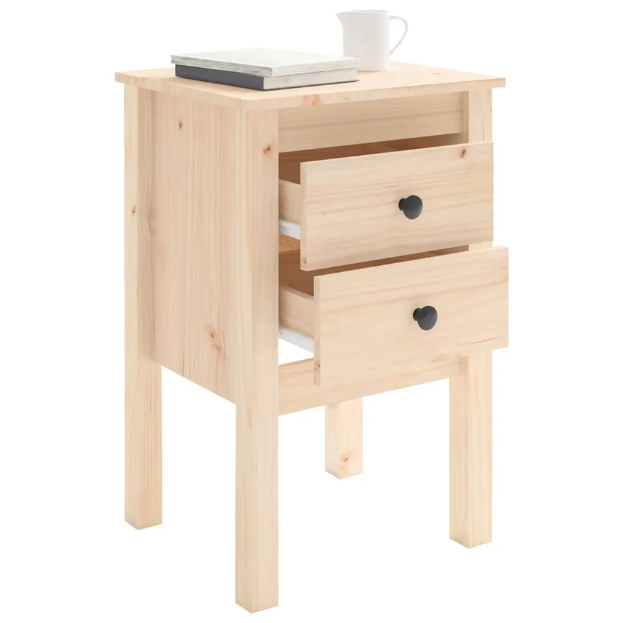 Table de chevet 40x35x61,5 cm Bois de pin massif - 4