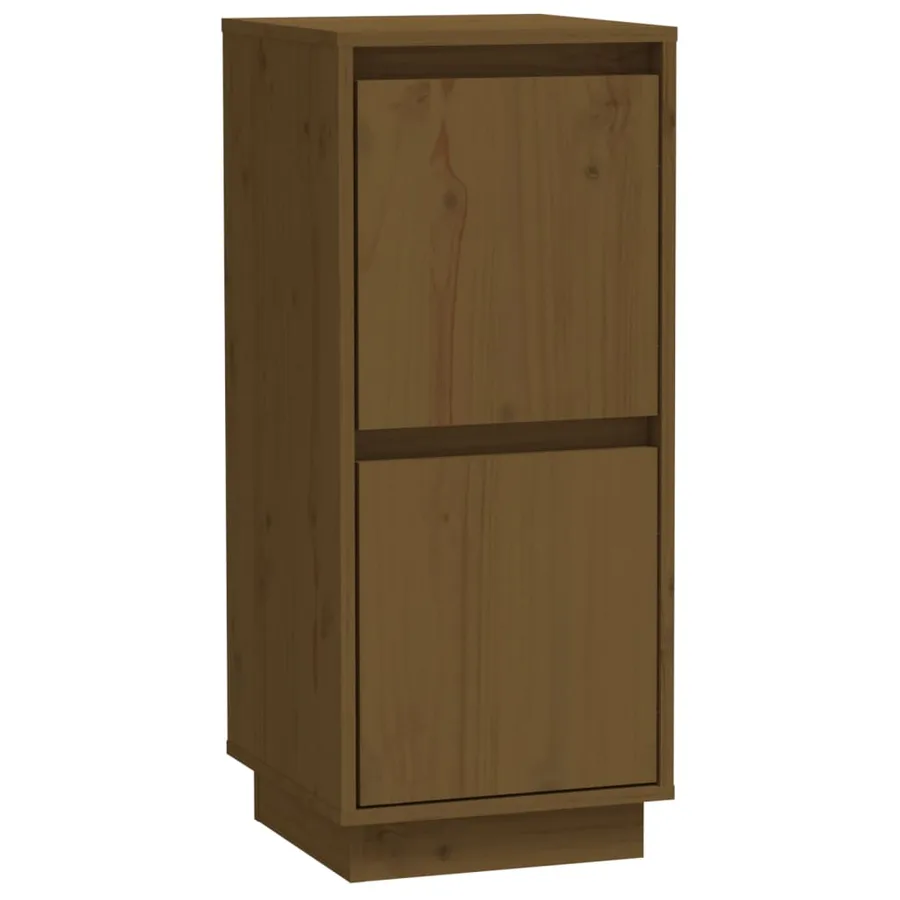 Buffets 2 pcs Marron miel 31,5x34x75 cm Bois massif de pin - 4