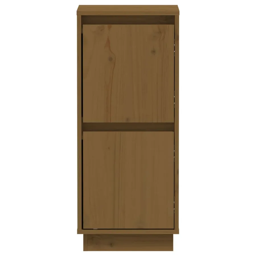 Buffets 2 pcs Marron miel 31,5x34x75 cm Bois massif de pin - 5