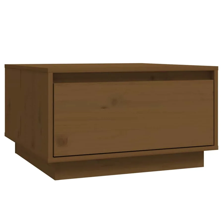 Table basse Marron miel 55x56x32 cm Bois massif de pin - 2