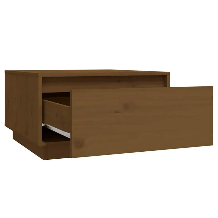 Table basse Marron miel 55x56x32 cm Bois massif de pin - 6