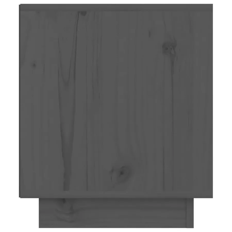 Tables de chevet 2 pcs Gris 40x34x40 cm Bois de pin solide - 7
