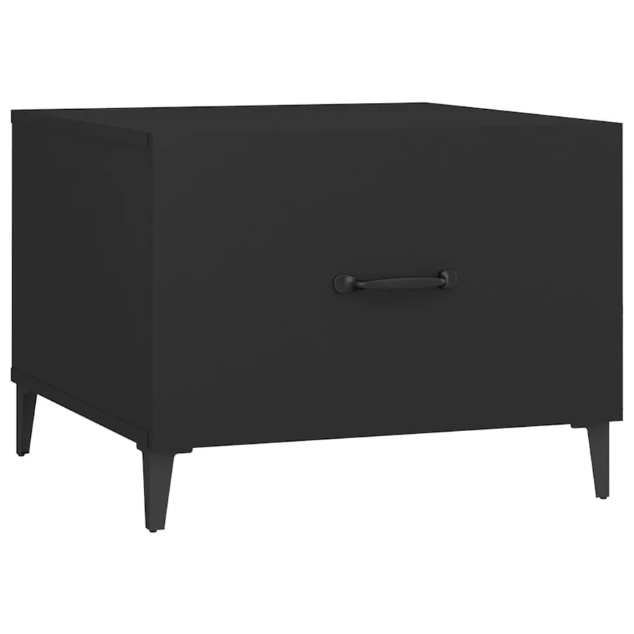 Tables basses avec pieds en métal 2 pcs Noir 50x50x40 cm - 6