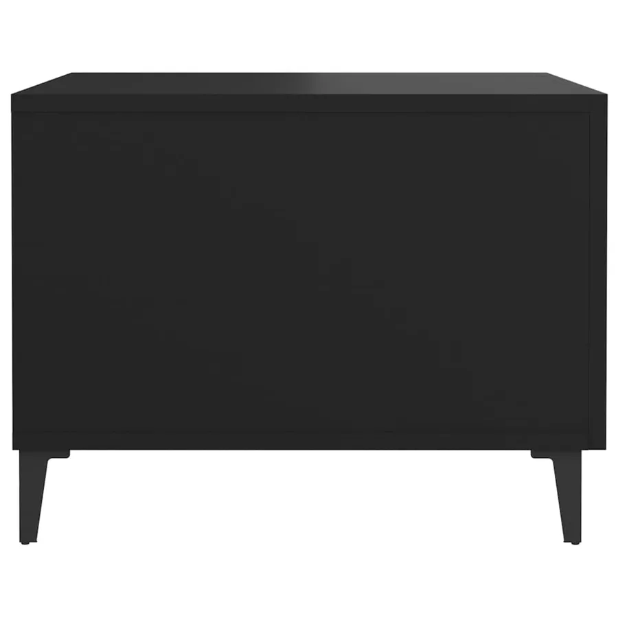 Tables basses avec pieds en métal 2 pcs Noir 50x50x40 cm - 8