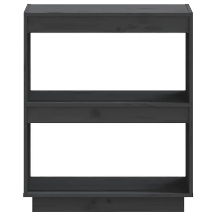Bibliothèque Gris 60x35x71 cm Bois de pin massif - 5