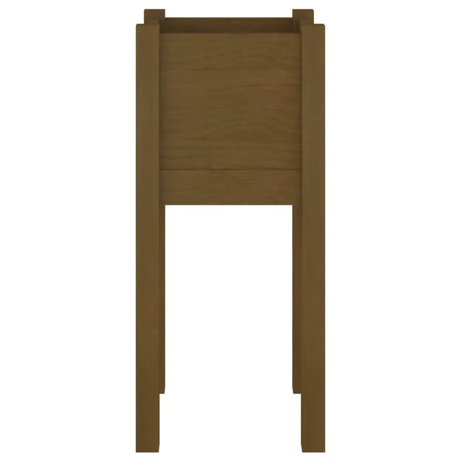 Jardinières d'extérieur 2 pcs Marron miel 31x31x70cm Pin massif - 5