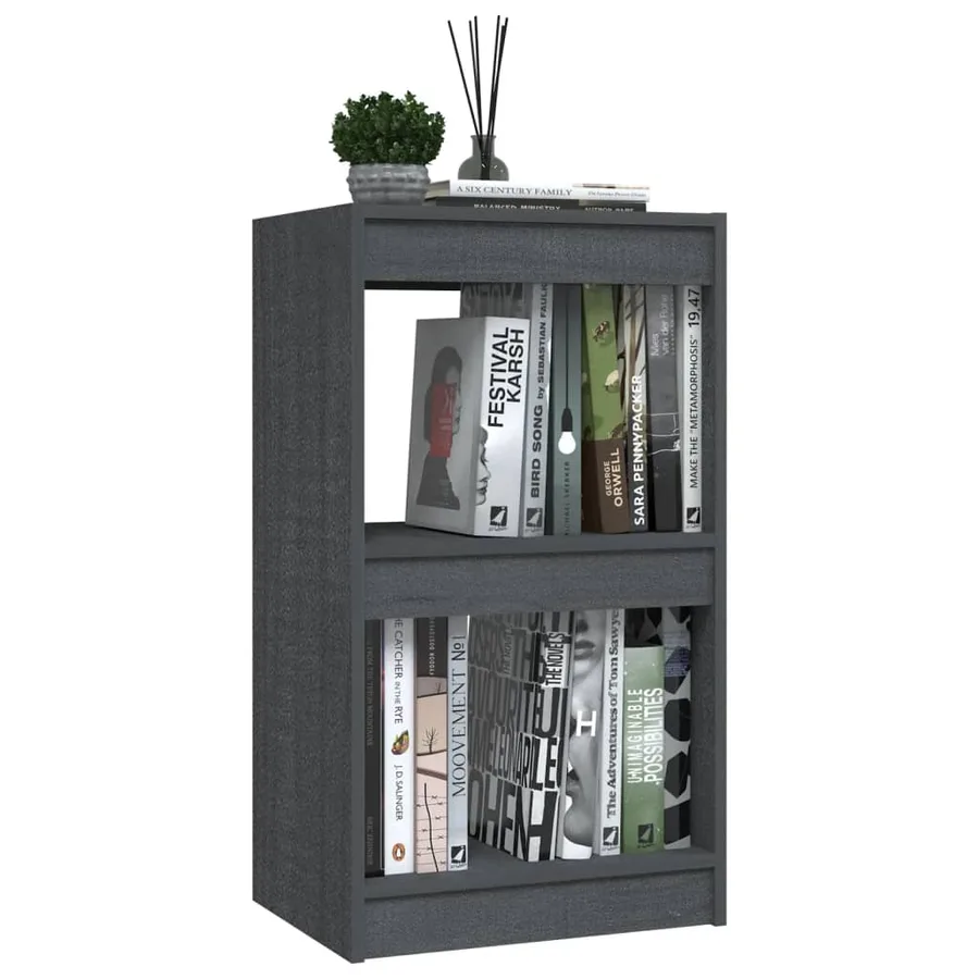Bibliothèque Gris 40x30x71,5 cm Bois de pin massif - 4