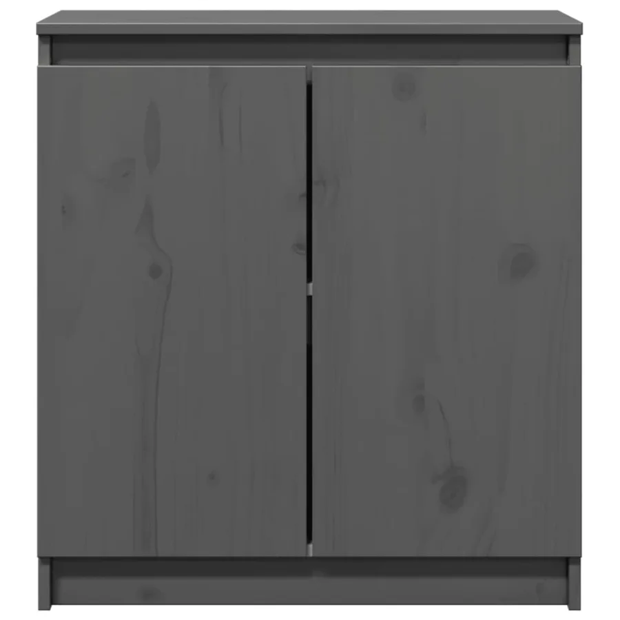 Armoire latérale gris 60x36x65 cm bois de pin massif - 5