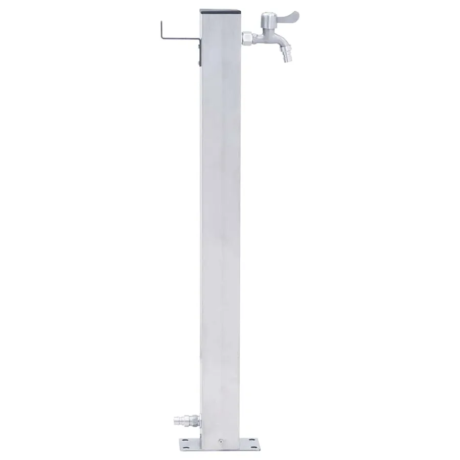Colonne à eau de jardin 40 cm acier inoxydable carré - 3