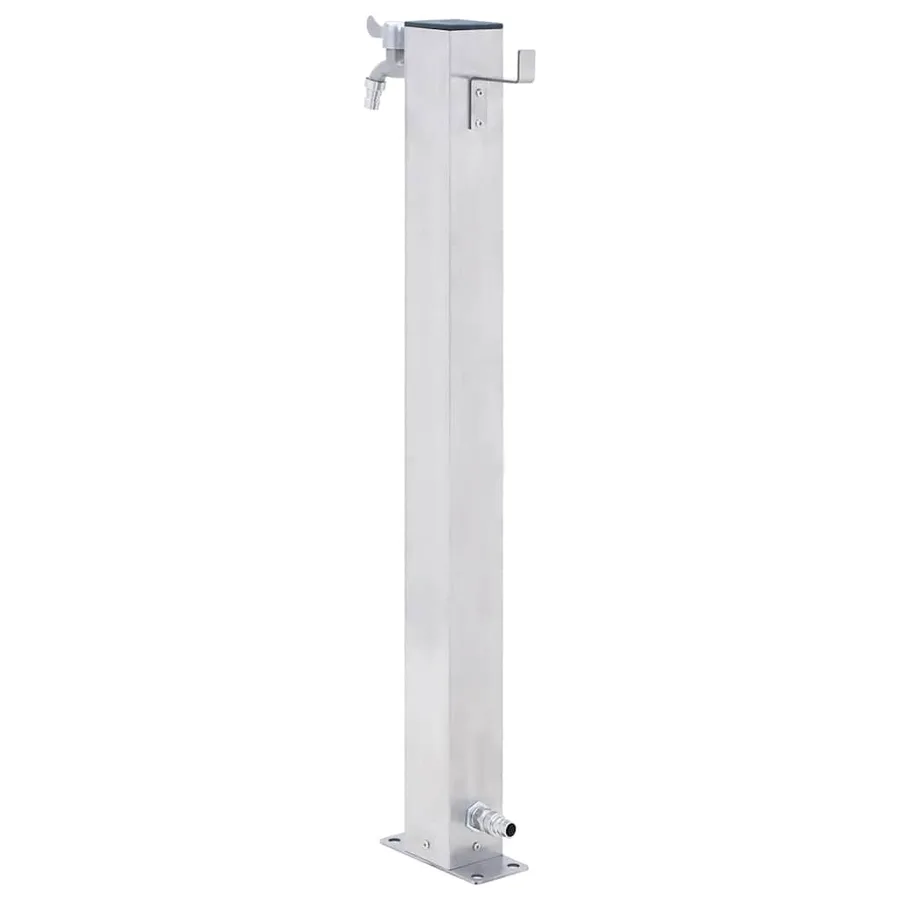 Colonne à eau de jardin 40 cm acier inoxydable carré - 4
