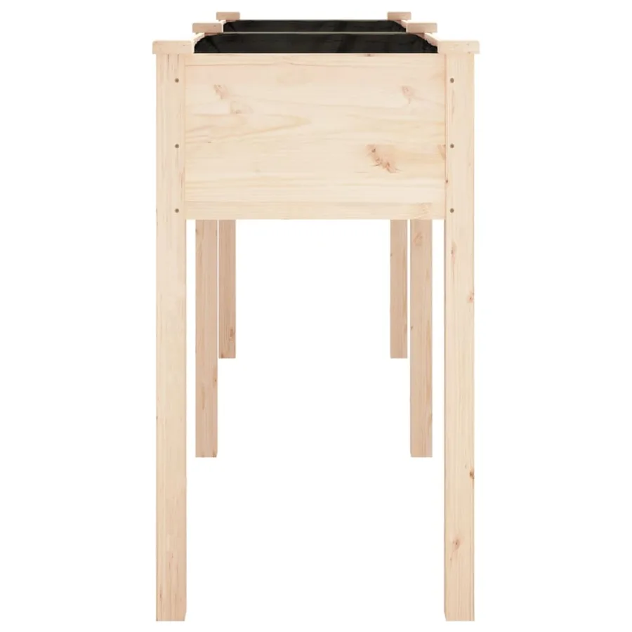 Jardinière avec doublure 161x45x76 cm bois massif de sapin - 5