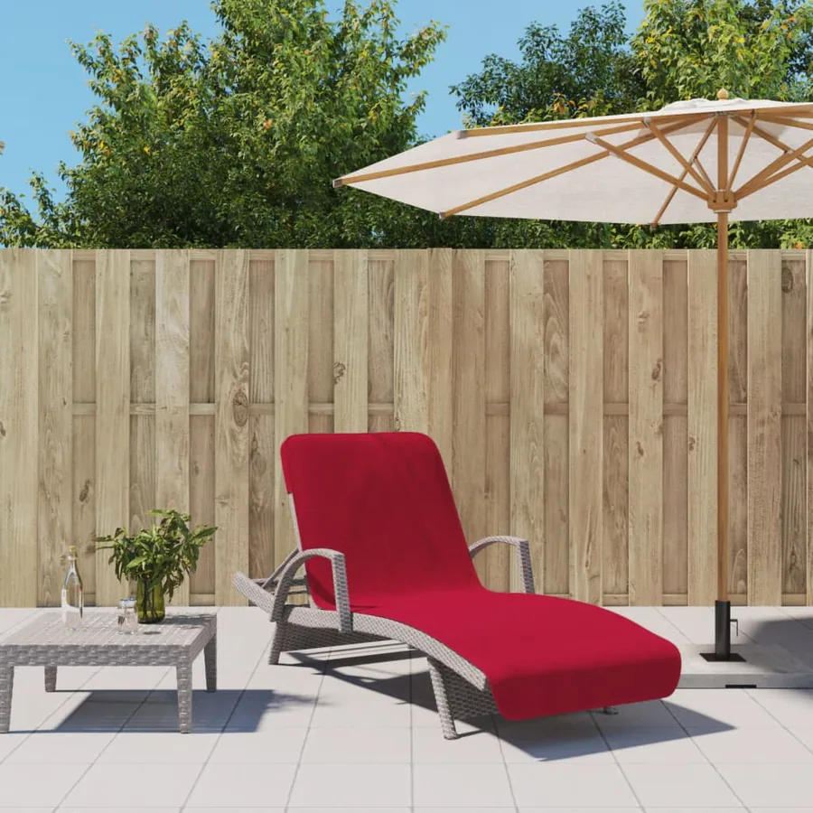 Serviettes de plage 2 pcs bordeaux 75x200 cm tissu 400 GSM