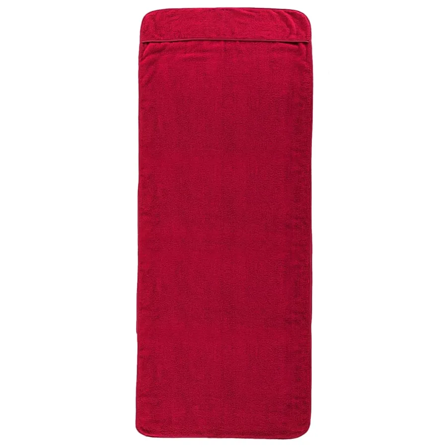 Serviettes de plage 2 pcs bordeaux 75x200 cm tissu 400 GSM - 3
