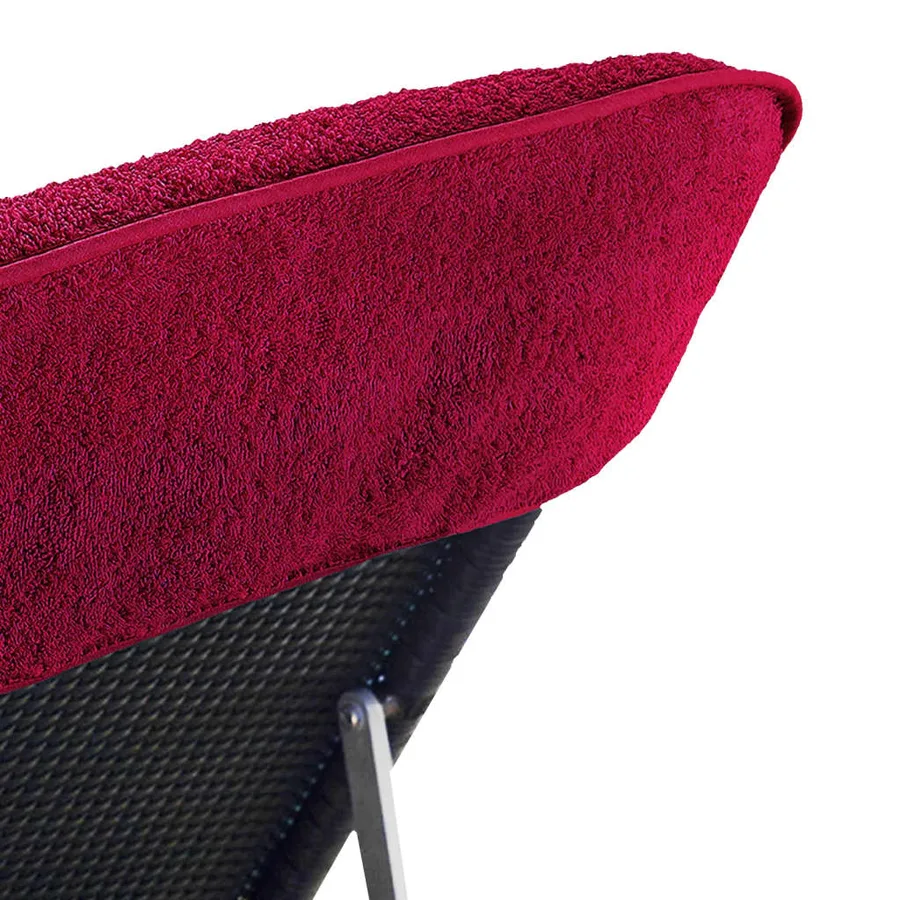 Serviettes de plage 2 pcs bordeaux 75x200 cm tissu 400 GSM - 6