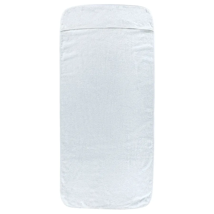 Serviettes de plage 2 pcs blanc 60x135 cm tissu 400 GSM - 3